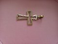 Сребърен кръст с позлата , снимка 5