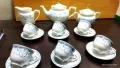 Стар български порцелан Изида чаши за кафе чайник заханица латиера , снимка 1