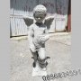 Статуя Ангел от Бетон. Фигура за декорация - каменен цвят