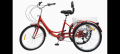 Нов Сгъваем Триколесен Велосипед 24 цола 7 скорости червен, снимка 14