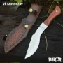 Ръчно направен нож - кукри 140х270,D2,кожа, снимка 1