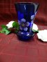 Ваза от синьо стъкло, снимка 6