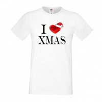 Мъжка тениска Коледа I Love XMAS, снимка 5 - Тениски - 34690497