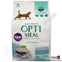 OptiMeal Adult Cat Extra Shine Cod Fish 4кг - за Котки - с риба Треска, снимка 1 - За котки - 35840872