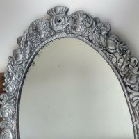 Vintage бароково , метално огледало с богата орнаментика. , снимка 3 - Антикварни и старинни предмети - 42203919