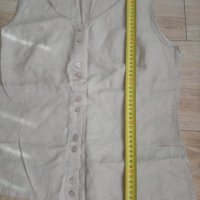 Дамска ленена блуза без ръкав , снимка 3 - Корсети, бюстиета, топове - 41631148