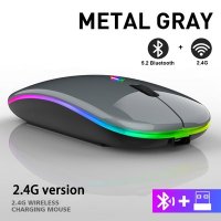Безжична мишка с Bluetooth, RGB осветление и Презареждаща се , снимка 3 - Клавиатури и мишки - 41189340