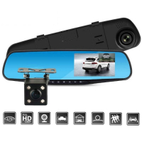 Огледало за задно виждане с предна и задна камера Digital One SP00374 Видеорегистратор, снимка 2 - Друга електроника - 36267831