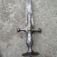 Стар Индо-Персийски Тулвар 19 век сабя меч острие шамшир, снимка 7 - Антикварни и старинни предмети - 40037144