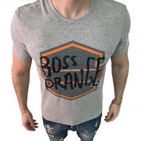 Мъжка тениска Boss Orange Grey !!!, снимка 1 - Тениски - 40059480