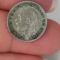 3 пенса 1921 г сребро Великобритания , снимка 1 - Нумизматика и бонистика - 41573388