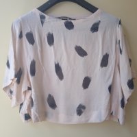 H&M дамска блуза къс модел  100% вискоза, снимка 3 - Тениски - 41461496