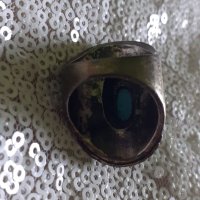 Уникален винтидж пръстен с Тюркоаз , снимка 5 - Обеци - 40805480
