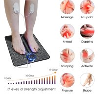 EMS масажор за крака с електростимулация за подобряване на циркулацията преносим, USB, черен, снимка 2 - Други - 42213224