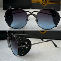 Dita 2023 мъжки дамски слънчеви очила кръгли с кожа 3 цвята, снимка 1 - Слънчеви и диоптрични очила - 44749914