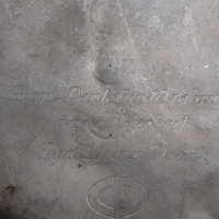 Стара голяма оловно калаена чиния поднос плато маркировки, снимка 4 - Антикварни и старинни предмети - 36141627
