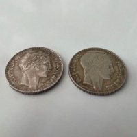 Сребърни монети Франция 10 франка, 1933 и 1929, снимка 6 - Нумизматика и бонистика - 41791581