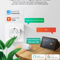 Tuya Smart WiFi, Smartlife App, Alexa, Google Home, Alice, 20A контакт, снимка 2 - Друга електроника - 40233591