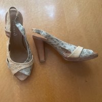 VICENZA дамски сандали на ток от естествена кожа 37, снимка 3 - Сандали - 41283840