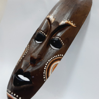 Дървена африканска племенна маска(14.2), снимка 4 - Пана - 44684378