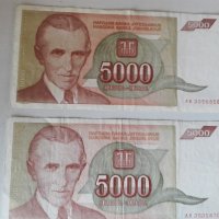 Банкноти 5000 динара., снимка 3 - Нумизматика и бонистика - 39232197