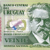 ❤️ ⭐ Уругвай 2020 20 песос полимер UNC нова ⭐ ❤️, снимка 2 - Нумизматика и бонистика - 44164803