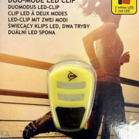Dunlop LED Двойна LED лампа с 2 функции /за бягане клипс в жълто за видимост и безопасност, снимка 2 - Спортна екипировка - 36368294