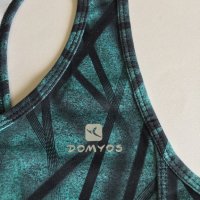 Спортен топ Domyos Decathlon - зелен, снимка 5 - Потници - 41561842