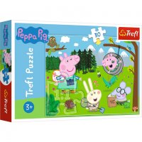 Детски пъзел PEPPA PIG - Горска експедиция на прасенцето Пепа - 30 части / Trefl , снимка 1 - Игри и пъзели - 39995617