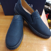 Мъжки обувки с перворация  хаки и т.сини, снимка 9 - Мокасини - 44571290