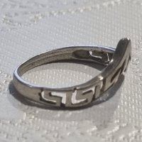 Сребърен пръстен Миандър 925 проба , снимка 2 - Пръстени - 44216966