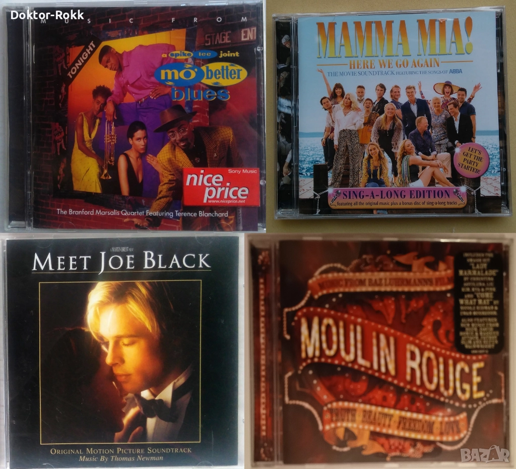 Музика от филми - Mamma Mia + Meet Joe Black + Moulin Rouge + Mo' Better Blues, снимка 1