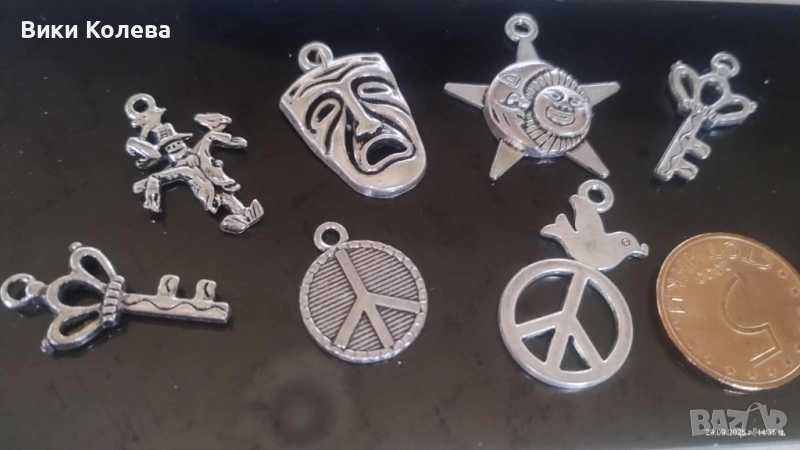 Комплект метални висулки за бижута, гривни и хендмейд проекти, снимка 1