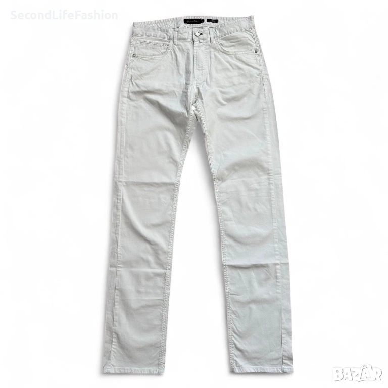 Дамски панталон Massimo Dutti слим бял размер 30, снимка 1