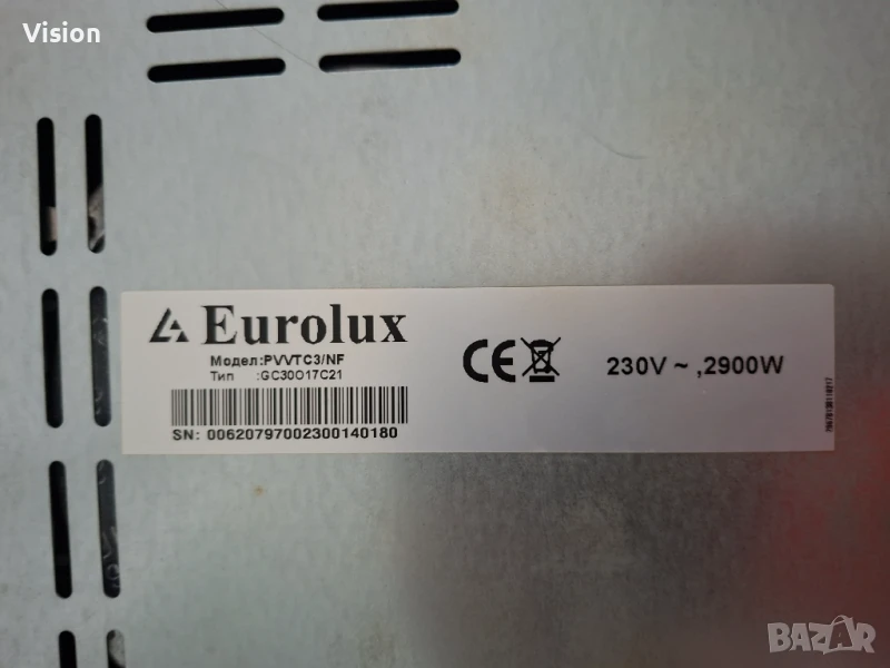Плочи Eurolux PVVTC3 керамичен котлон, снимка 1