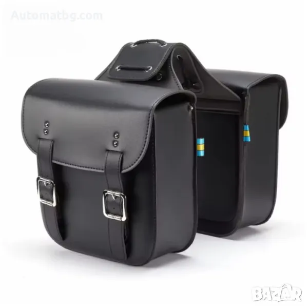 Мото дисаги Automat, 2бр, 28x30x13см, Черен, снимка 1