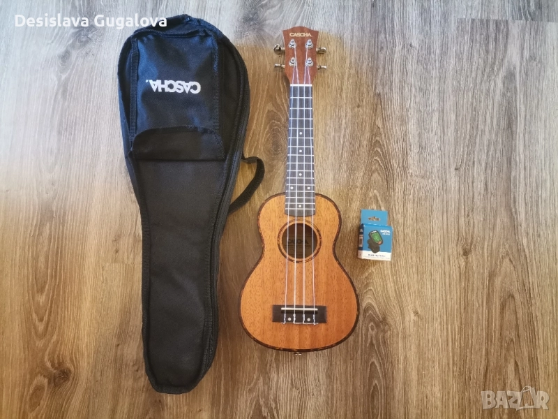 Cascha Premium Mahogany Soprano Ukulele Комплект, снимка 1