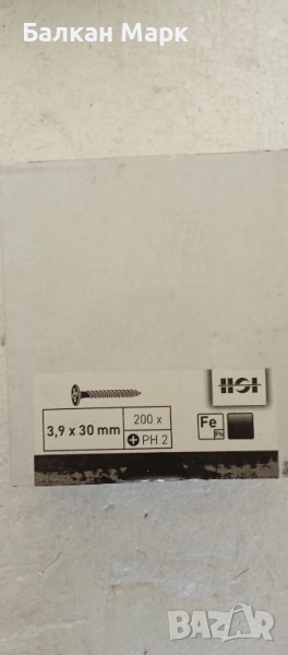 Самонарезни винтове за гипсокартон 3,9х30 – 200бр., снимка 1