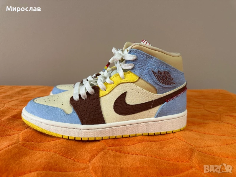 Nike Air Jordan 1 Mid Fearless Maison Château Rouge, снимка 1