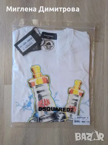 Мъжка памучна тениска DSQUARED2 WHITE размер 2XL, снимка 1