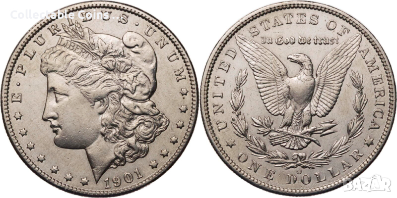 Пиисове и Морган долари, morgan dollar, снимка 1