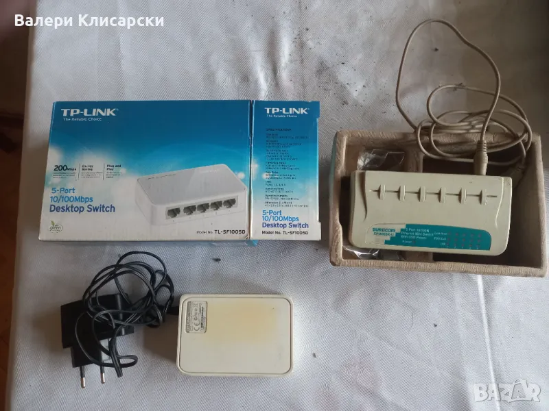 СУИЧ 2 бр.  TP-LINK TL-SF1005D и Surecom EP 805sx=u, снимка 1