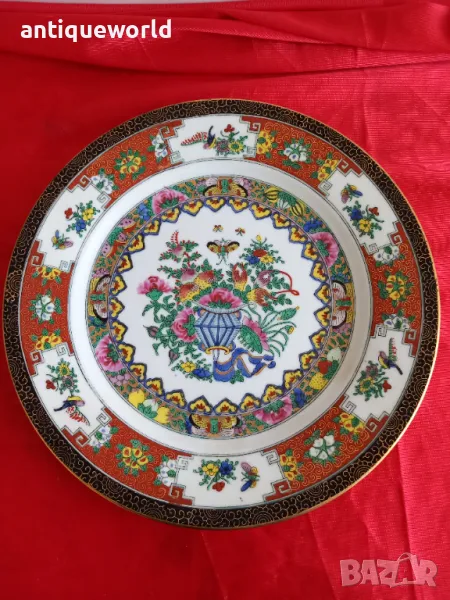 Голяма Стара  Китайска Порцеланова Чиния ,Маркирана!2, снимка 1