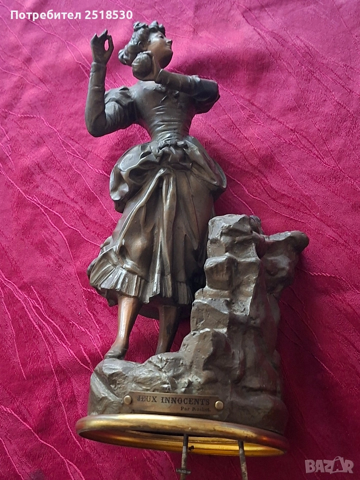 Фигура за старинен каминен часовник, снимка 1