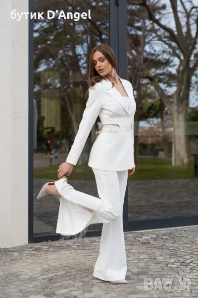 Бял елегантен панталон L'ORO BIANCO, снимка 1