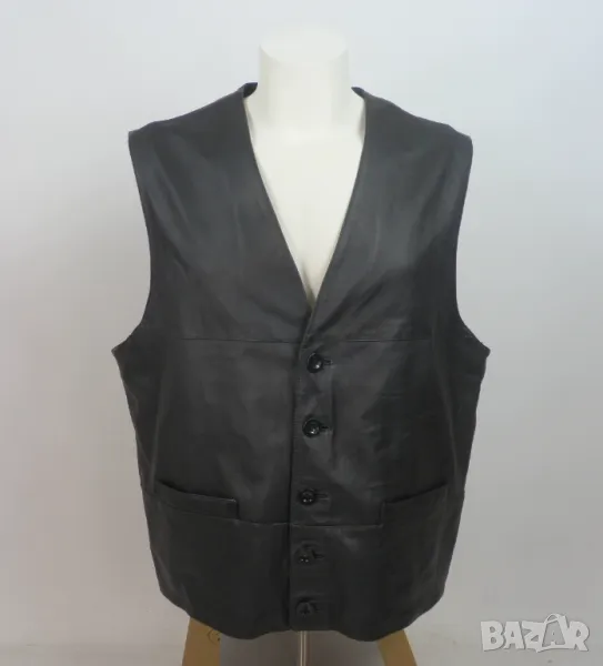 XXL Кожен елек от естествена кожа, снимка 1