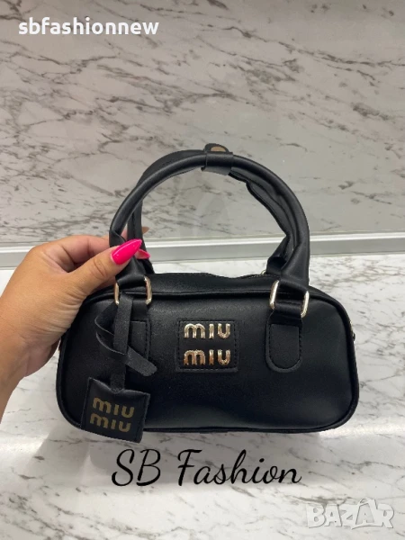 Miu Miu чанта черна, цикламена, снимка 1