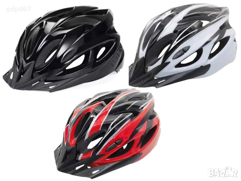 Вело каска / шлем L (56-62см.) велосипед тротинетка скейт скутер зелен/черен, снимка 1