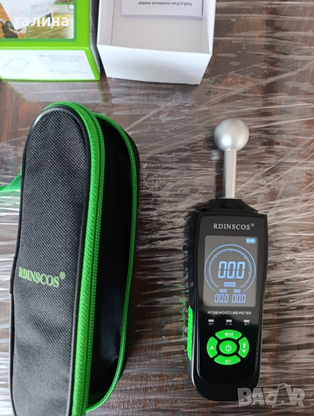 Професионален Влагомер RDINSCOS Стена/Зидария/дърво/мазилка/замазка/бетон/гипс, снимка 1