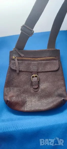 Винтидж мъжка чанта през рамо естествена кожа, снимка 1